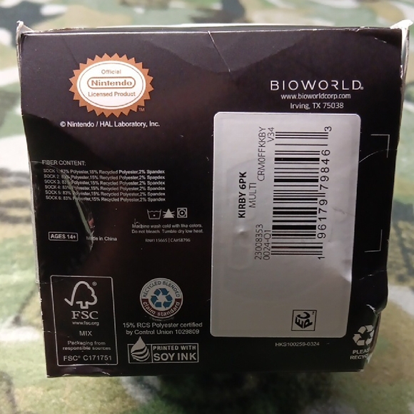 Nintendo Kirby Casual Socks Multicolor - Picture 2 of 4